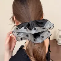 网纱波点发饰大号发绳扎头发马尾大肠发圈高弹力头绳皮筋女头饰品