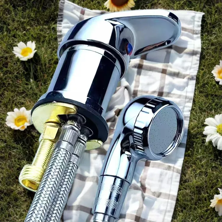 全铜洗头床水龙头冷热开关理发店专用发廊头疗床增压混水阀配件