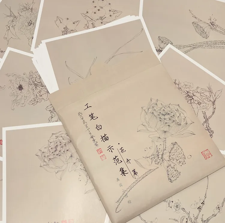 工笔花鸟小品白描练习集（花卉篇）