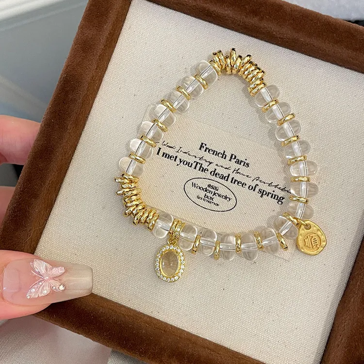 合金手链 新中式清透盘缠手链复古轻奢饰品气质小众设计高级感