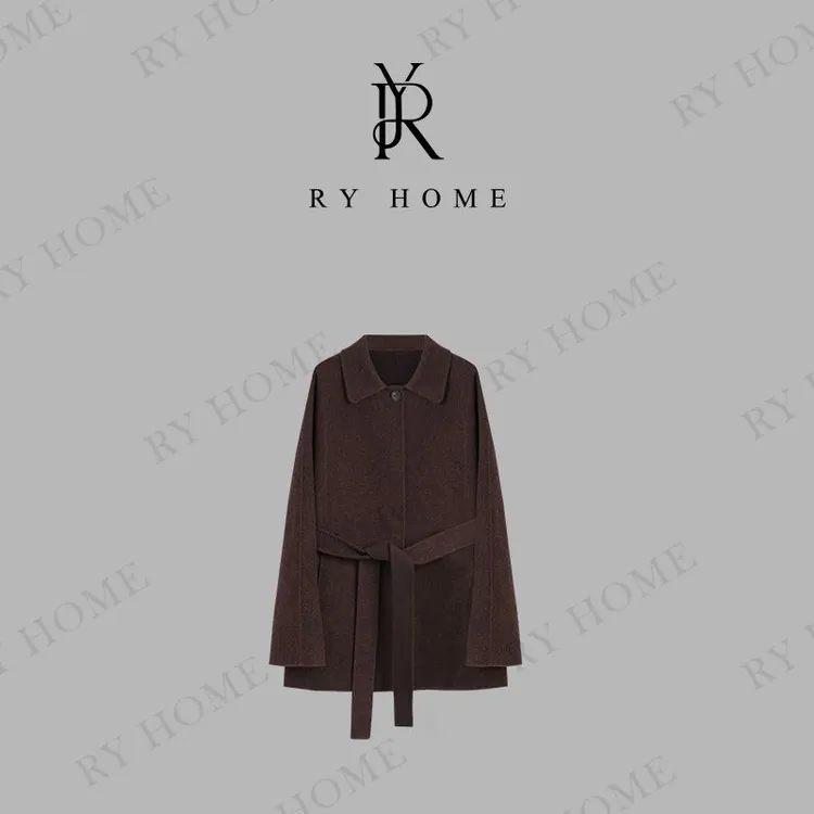 【容雨RYHOME】羊驼毛高级感双面羊毛大衣外套253W2382