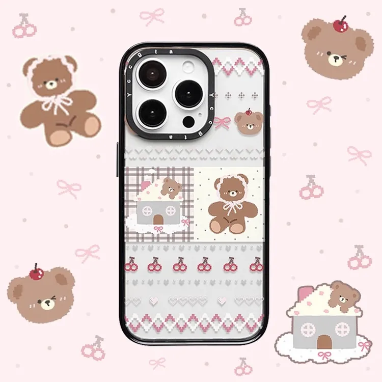 PlanB原创 像素小熊适用iphone17pro手机壳苹果16/15/14/13/12/11