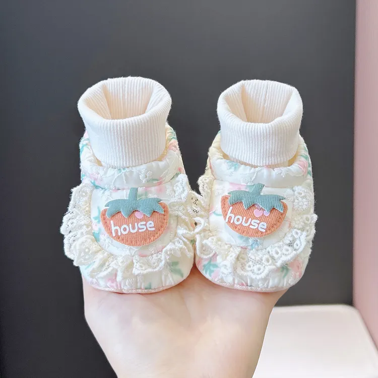 春秋季婴儿鞋子新生儿袜口鞋女宝宝软底步鞋公主风防滑袜鞋不掉
