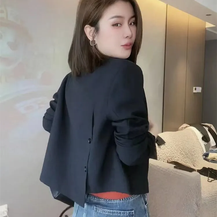 高级感短款小个子西装外套女2025秋季新款洋气女装禅意仙气飘飘