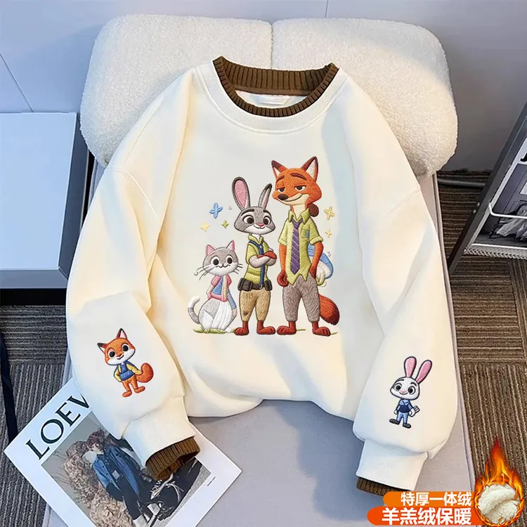 儿童圆领卫衣2025新款儿童休闲印花秋冬季洋气百搭长袖中国风年服