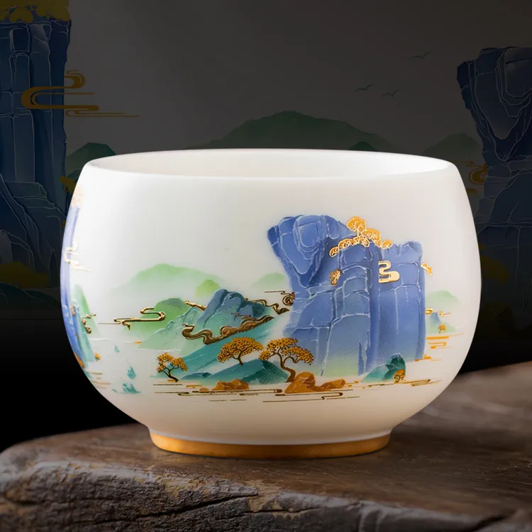 徐建勇原创 印象武夷禅定杯 主人杯 个人杯 茶杯 白瓷杯