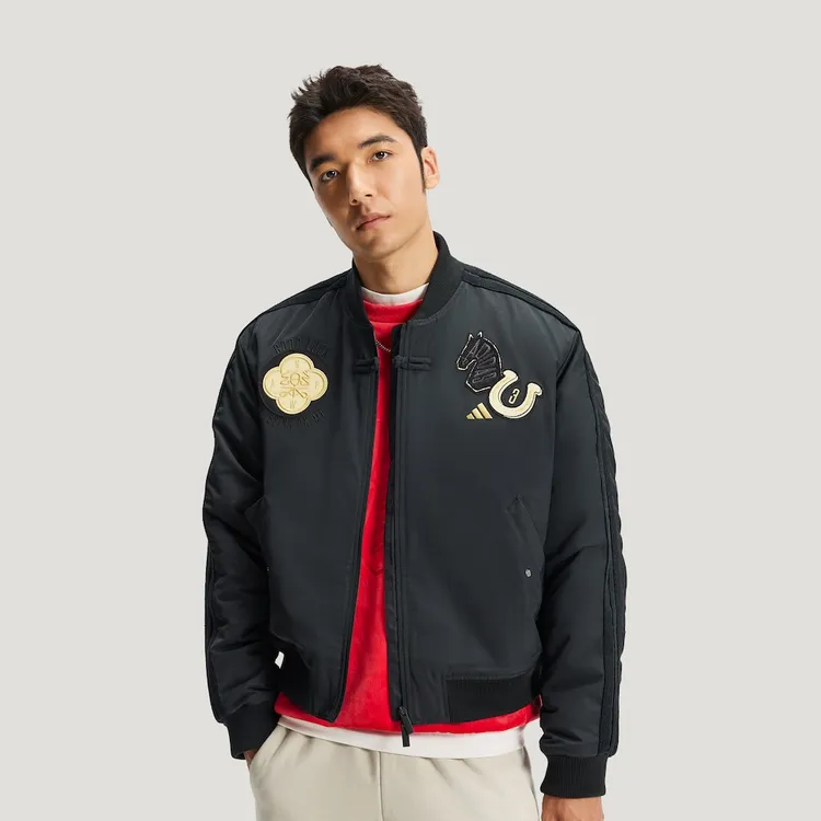 Adidas阿迪达斯新年款三色可选飞行员运动休闲宽松夹克外套KQ5093