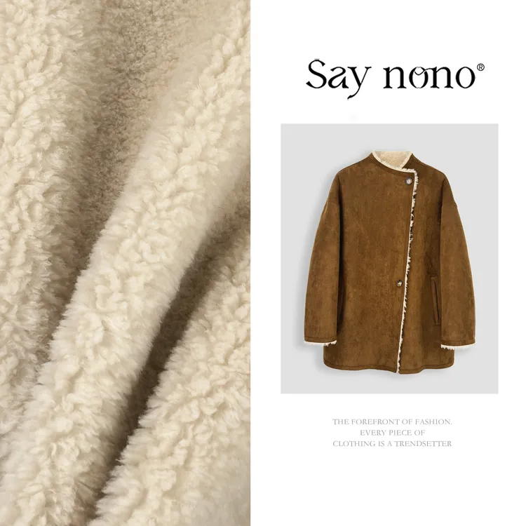 懒猫nono│100羊羔毛两面穿美式复古美拉德风休闲外套GL1055KY