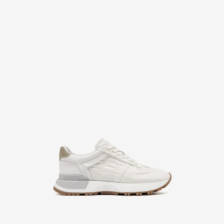 【雪姨王琳专属】休闲小白鞋系带皮面女鞋爆款百搭透气阿甘鞋