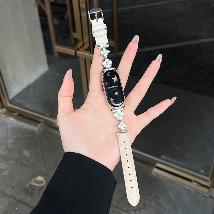 适用小米手环10/9/8代nfc四叶草鎏金9/10pro轻奢千金红米腕带表带