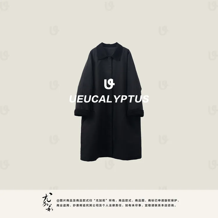 加莉精选【高质羽绒风衣】韩系保暖风衣款羽绒服-均码