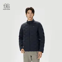 KOLON SPORT可隆羽绒衣防泼水防风透湿男士立领拼接轻量鹅绒夹克