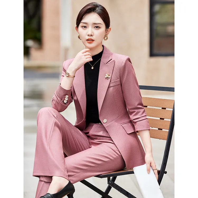 【新品】绿色喇叭裤西装套装女士大码高级感ol职业装气质秋冬正装