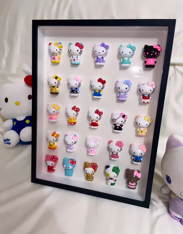 kt猫石膏相框桌面装饰小石膏收纳摆件手工绘画生日礼物石膏娃娃