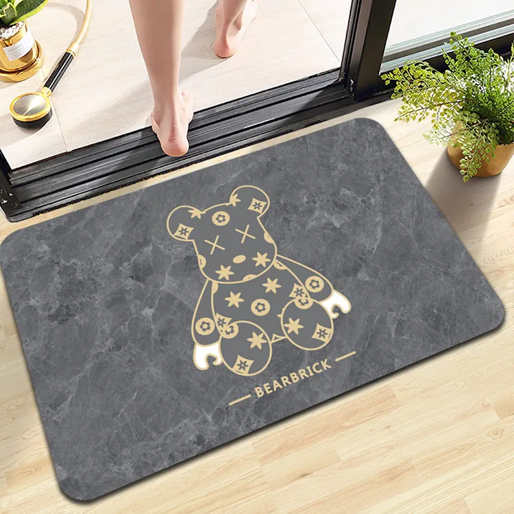 硅藻泥吸水防滑地垫卫生间浴室速干耐脏可裁剪入户门垫浴室门垫