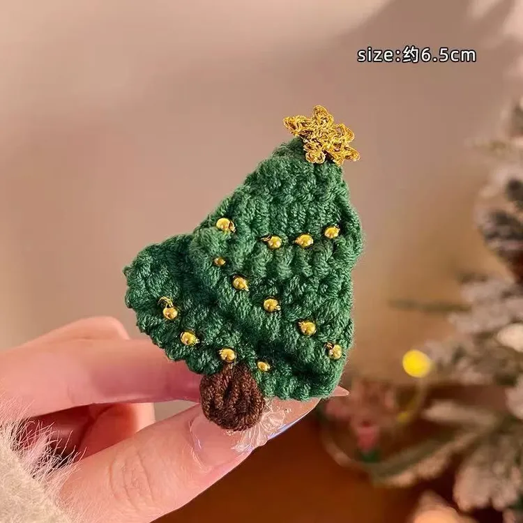 圣诞系列发夹节日儿童可爱毛线发卡发夹侧边夹bb夹刘海夹发饰头饰