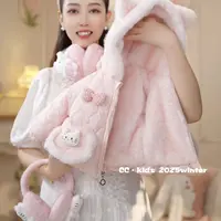 【加厚】儿童装女童冬季女宝可爱猫咪连帽加绒派克棉服外套251026