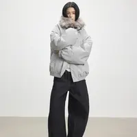 RREIKO 可拆卸毛领event技术全天候3M新雪丽廓形滑雪棉服保暖外套