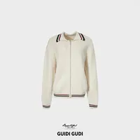 GUIDI GUDI【皎月白】时尚休闲百搭外套/黄加蓝