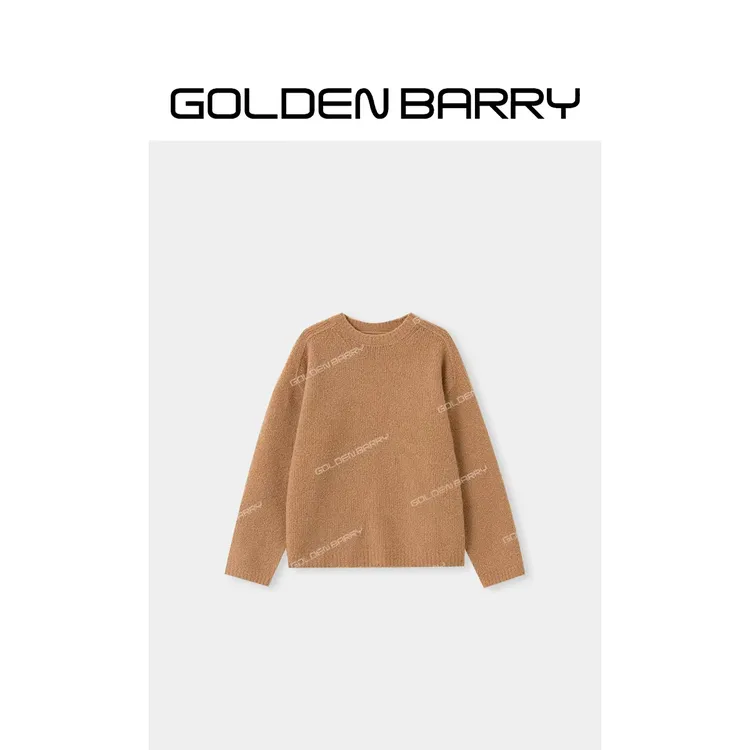 GOLDENBARRY|246459高级感圆领慵懒风毛衣
