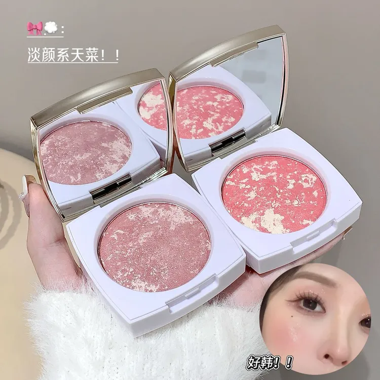柔雾烘焙五花肉腮红高光一体盘韩系哑光液膏裸妆提亮持久清透雾感