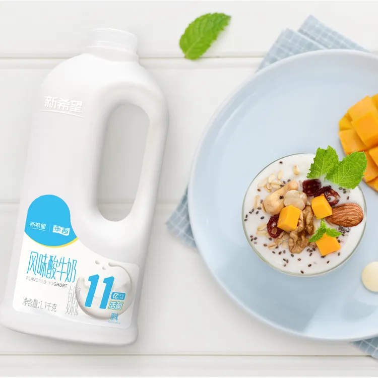 A新希望华西原味桶装酸奶风味酸奶含益生菌