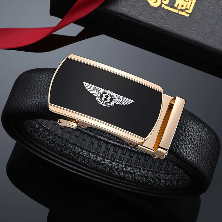 皮带男自动扣男士时尚商务腰带男款韩版中青年潮流百搭休闲裤腰带