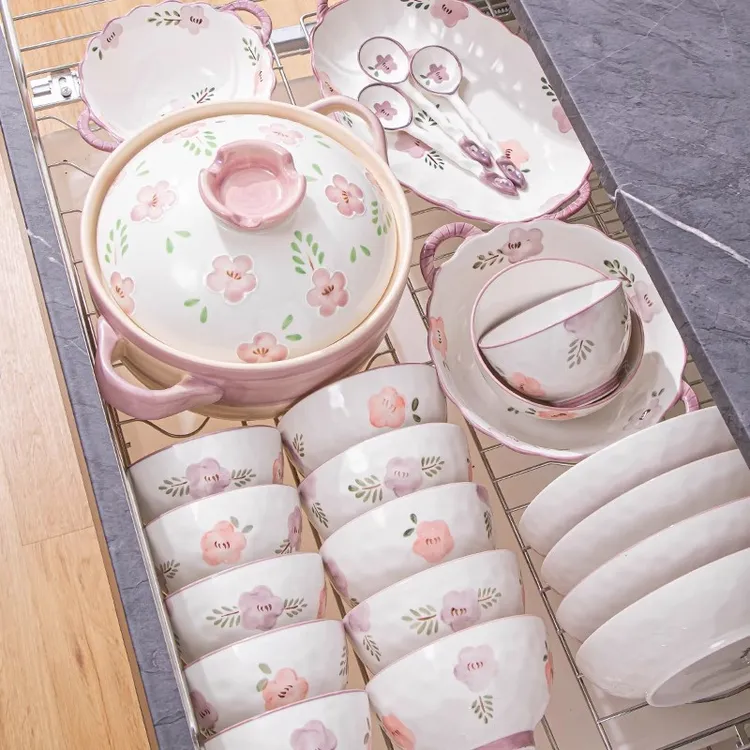 卡妮新家餐具碗碟套装家用2025新款碗盘乔迁新居盘清新碗筷餐具