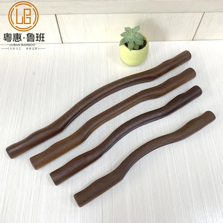 碳化擀筋棒美容院擀筋刮痧工具榉木赶筋棒全身经络疏通木质刮痧棒