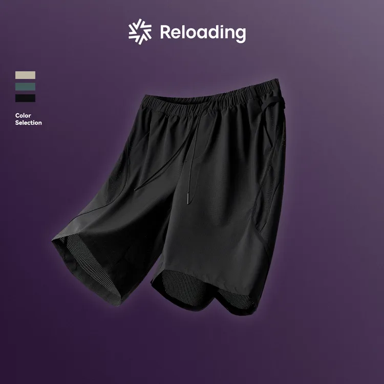 【紫标】Reloading重新加载 速干透气网眼松紧腰户外短裤高级感男装