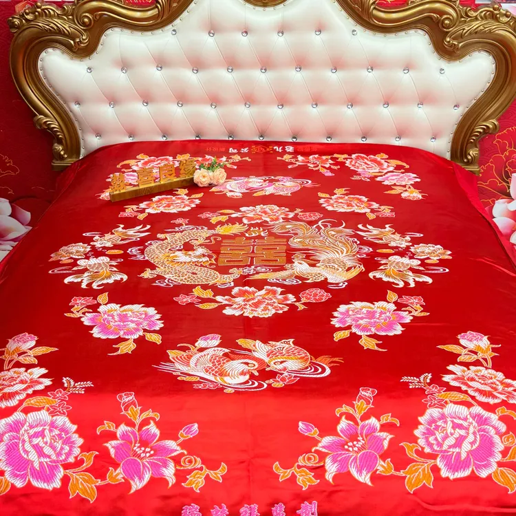 【玉丝款】杭州丝绸玉丝款棉花芯喜被被子（单人双人）