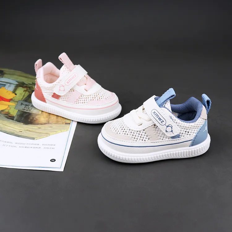 宝宝学步鞋春夏款婴儿鞋子软底防滑0-1一2岁男女童镂空网面叫叫鞋