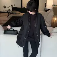 KOKO WNAG早春设计感假两件两面穿3M棉夹克上衣外套412444L06W44