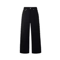 GB-GOODBRAND 2025FW 黑植绒钉珠轻奢时尚直筒牛仔裤 男女同款