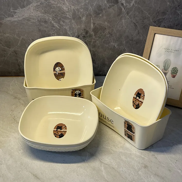 食品级餐桌垃圾碟家用中古风吐骨碟带底座防摔收纳骨头盘甜品盘