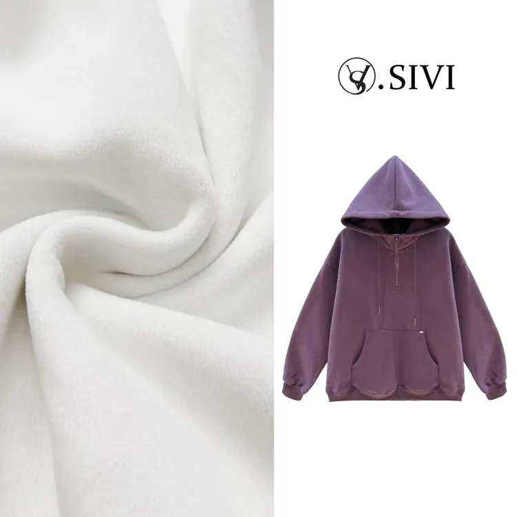 熙薇【​云感绒途】2025秋冬新款时尚休闲加绒连帽卫衣H6099