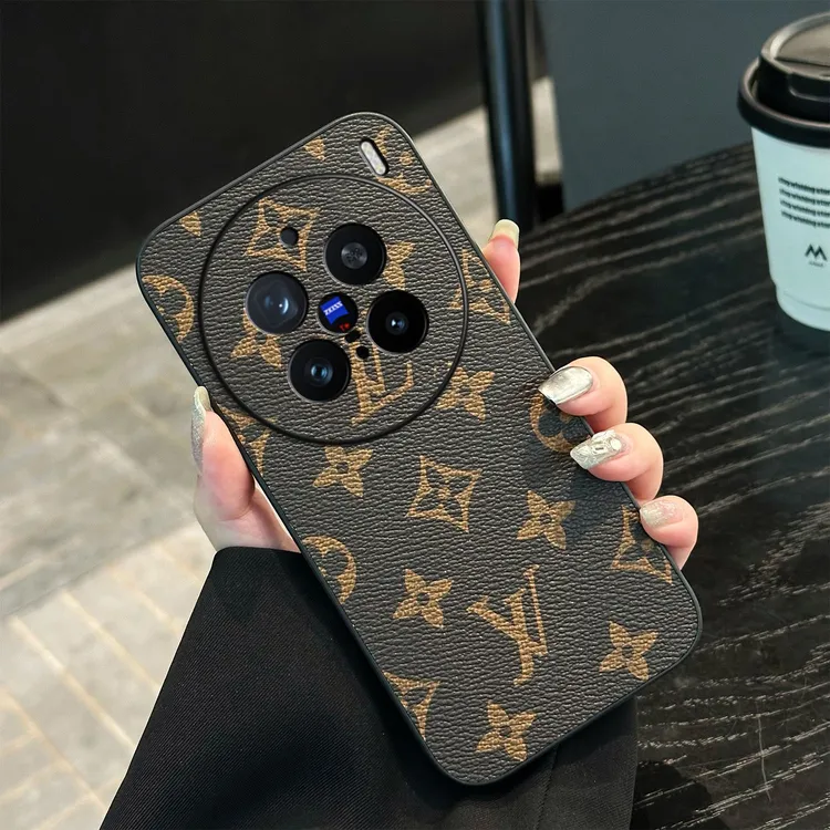潮牌适用vivo X200pro手机壳新款S20pro网红X200老花s19pro皮质lv