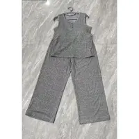 【25170】秋冬带胸垫三件套长款衫背心长裤睡衣家居服外穿