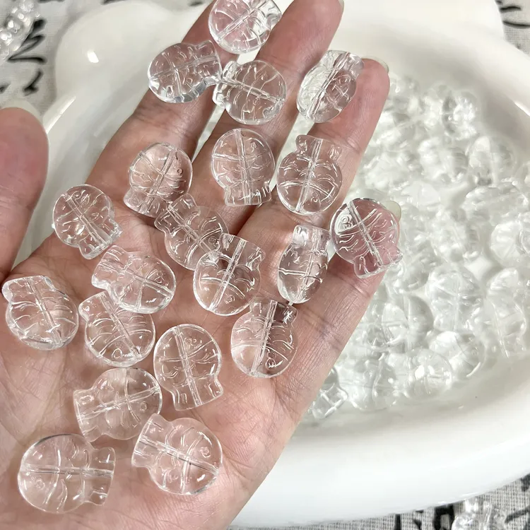 高品透体仿白水琉璃配件手工diy手链项链【下单备注详情图编号】