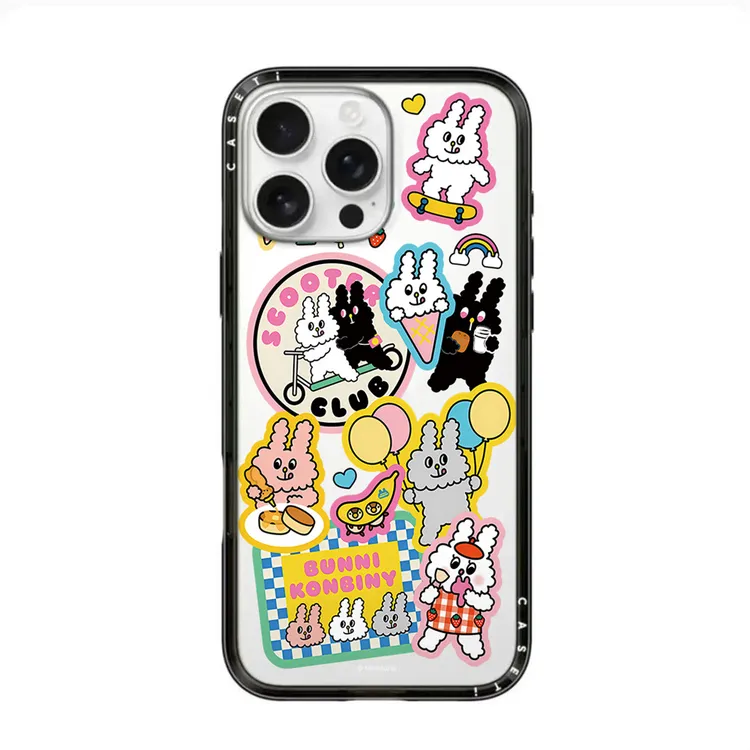 夏日卡通兔子适用苹果16手机壳15promax新款iphone13防摔新壳体硬