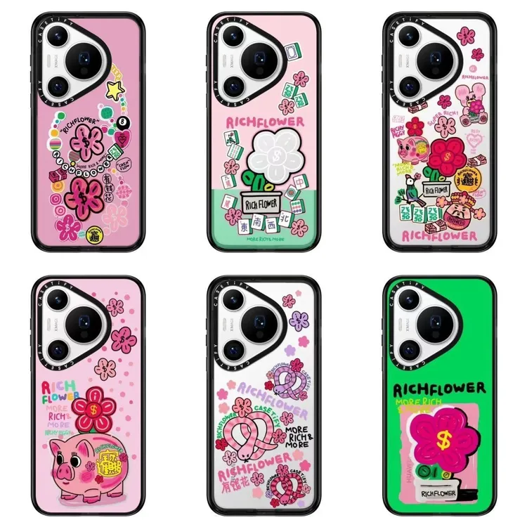 CASETiFY联名有钱花适用华为pura70/70pro新春爆款亚克力手机壳