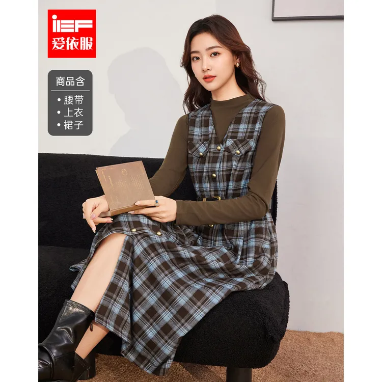 IEF/爱依服2025新款秋季梭织里外套裙