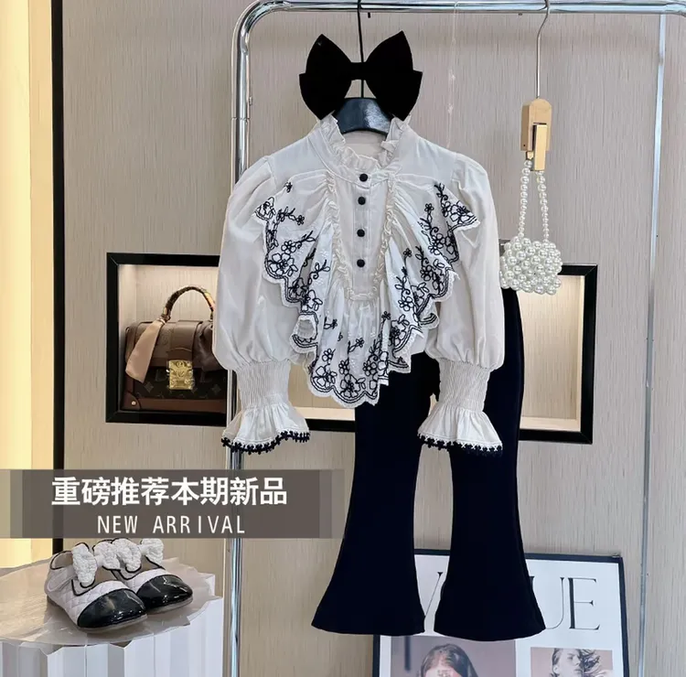 女童秋装套装2025新款长袖洋气小女孩时尚儿童气质秋季两件套