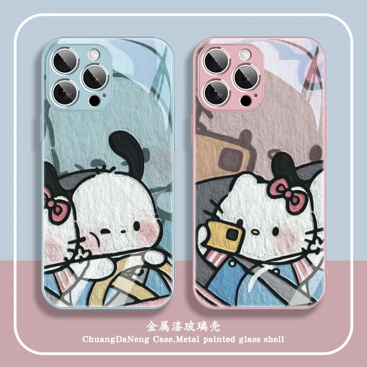 凯蒂猫帕恰狗适用于苹果17/华为/小米/vivo/OPPO创意卡通手机壳