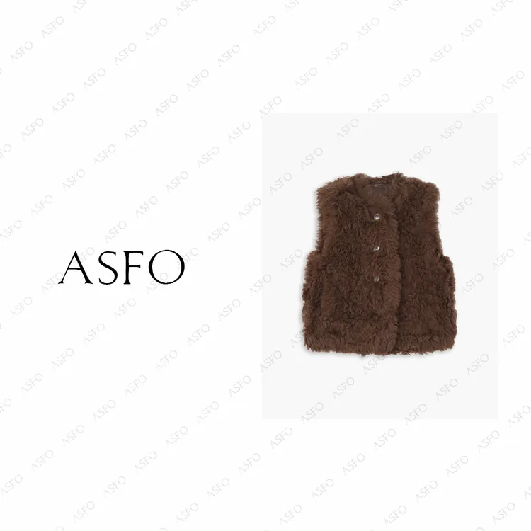 【AS拉美卷】 25新进口托斯卡纳皮毛一体马甲外套AS25DMJ04286