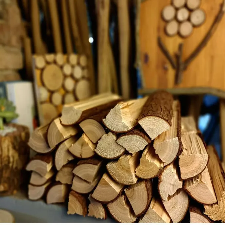 松木柴劈柴家用木柴壁炉木柴家用取暖柴露营木柴