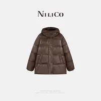 NILICO【新摩登】特调色时髦轻奢休闲保暖可拆式连帽云朵鹅绒服