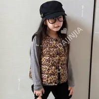 【新国标90绒】大金定制时髦精男女童豹纹棉马甲巨舒服绵软打底衫