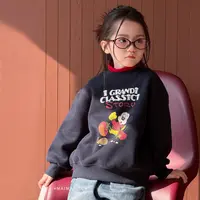 「麦麦秋」【冬禧】暖冬绒女中大童冬季加绒卡通米奇圆领卫衣GD2558