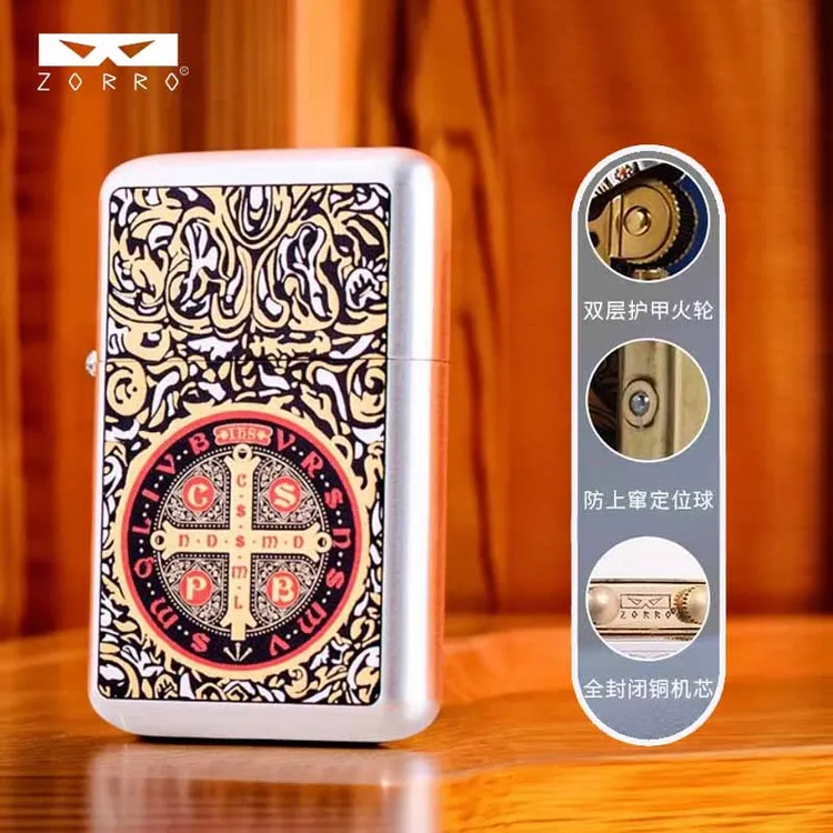 佐罗790银拉丝康斯坦丁煤油打火机个性防风精雕创意打火机七夕礼